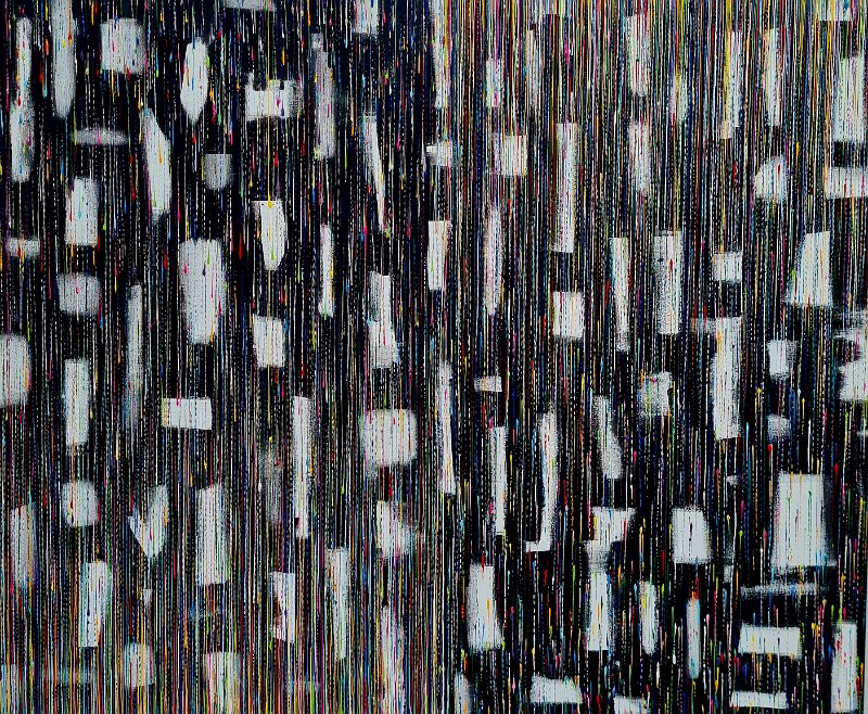 Coloured lines 4 2025, 100x120,  Acryl-Lack auf LW, € 3.200